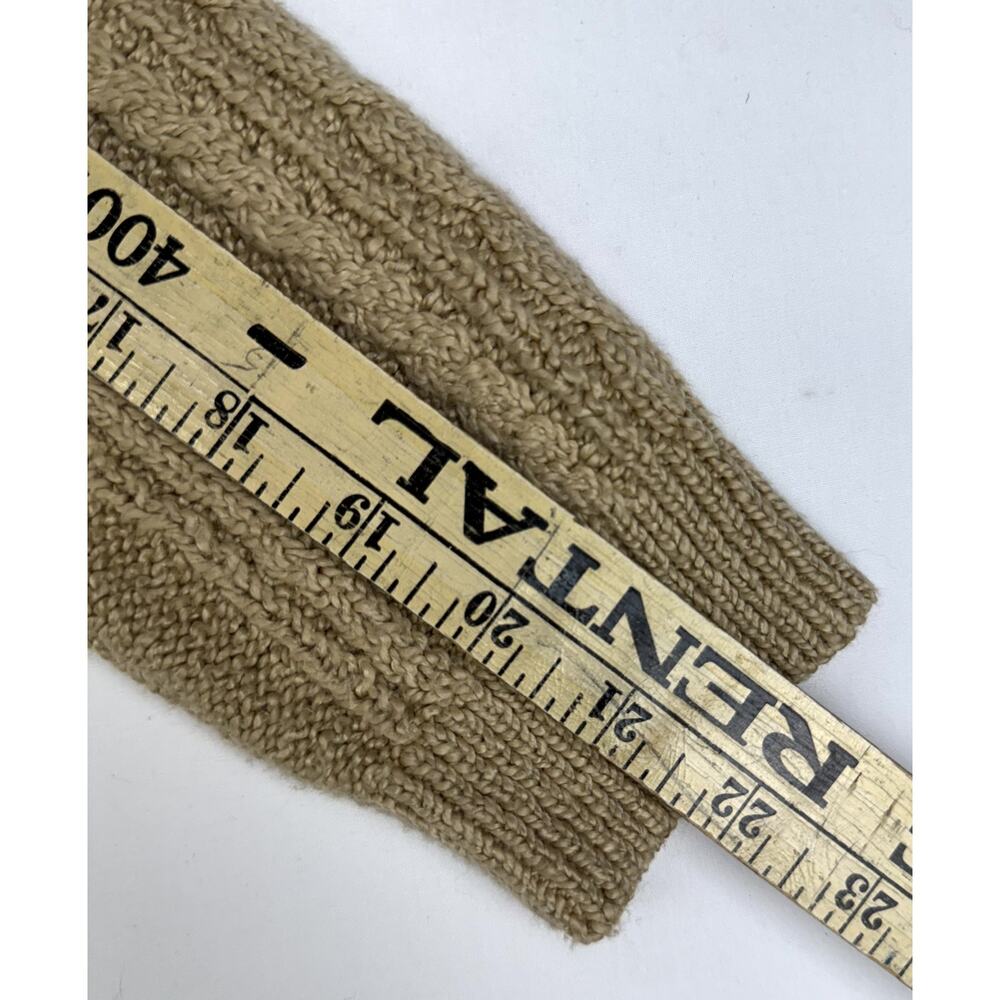 J. Crew Women’s Mock neck Cable Knit Sweater Cotton Blend Cashew Size M - Picture 11 of 11